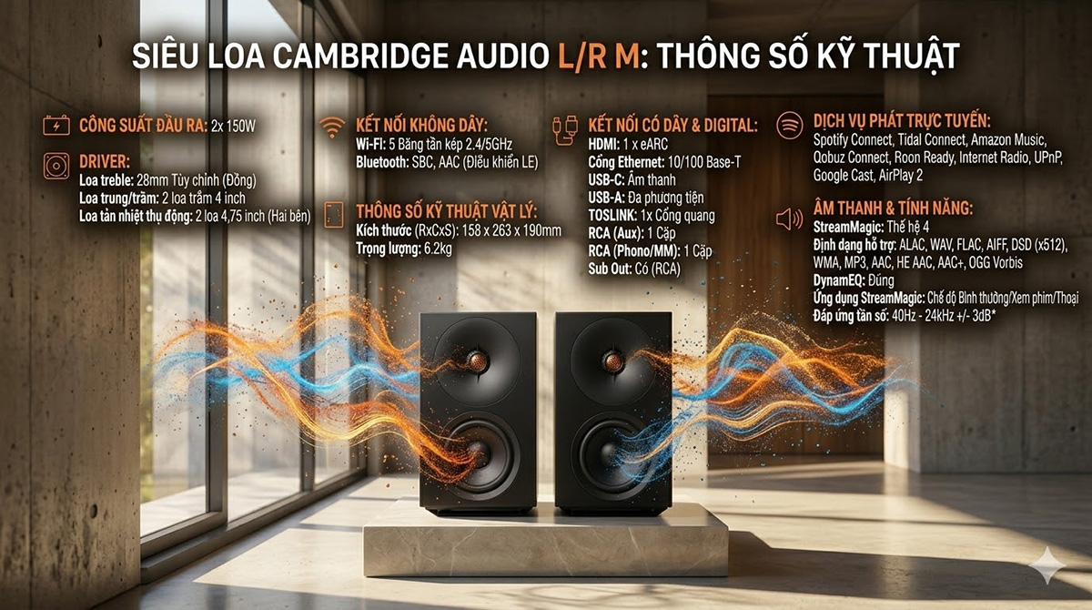 loa Cambridge Audio L/R M