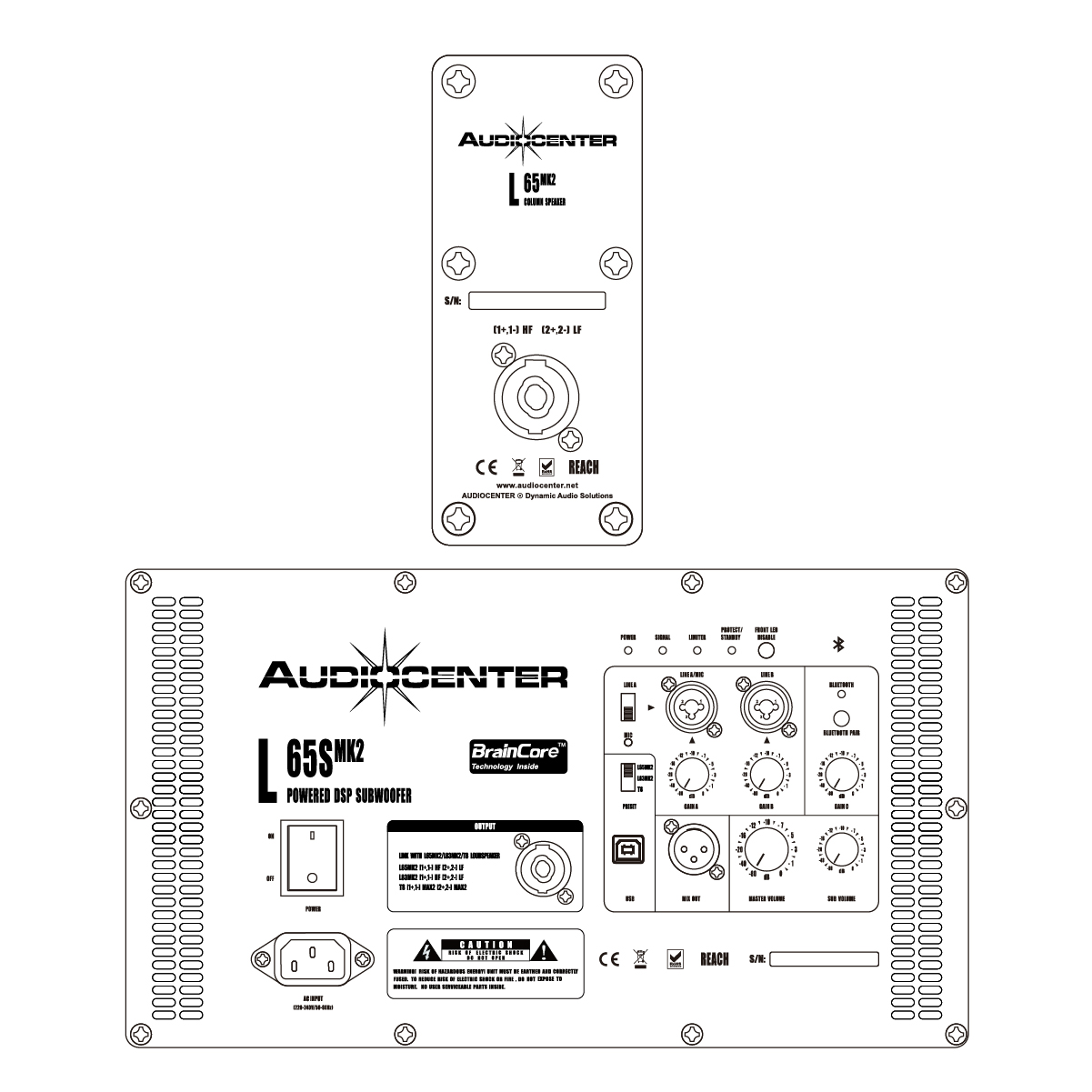 Loa cột Audiocenter L65 MK2 + L65S MK2