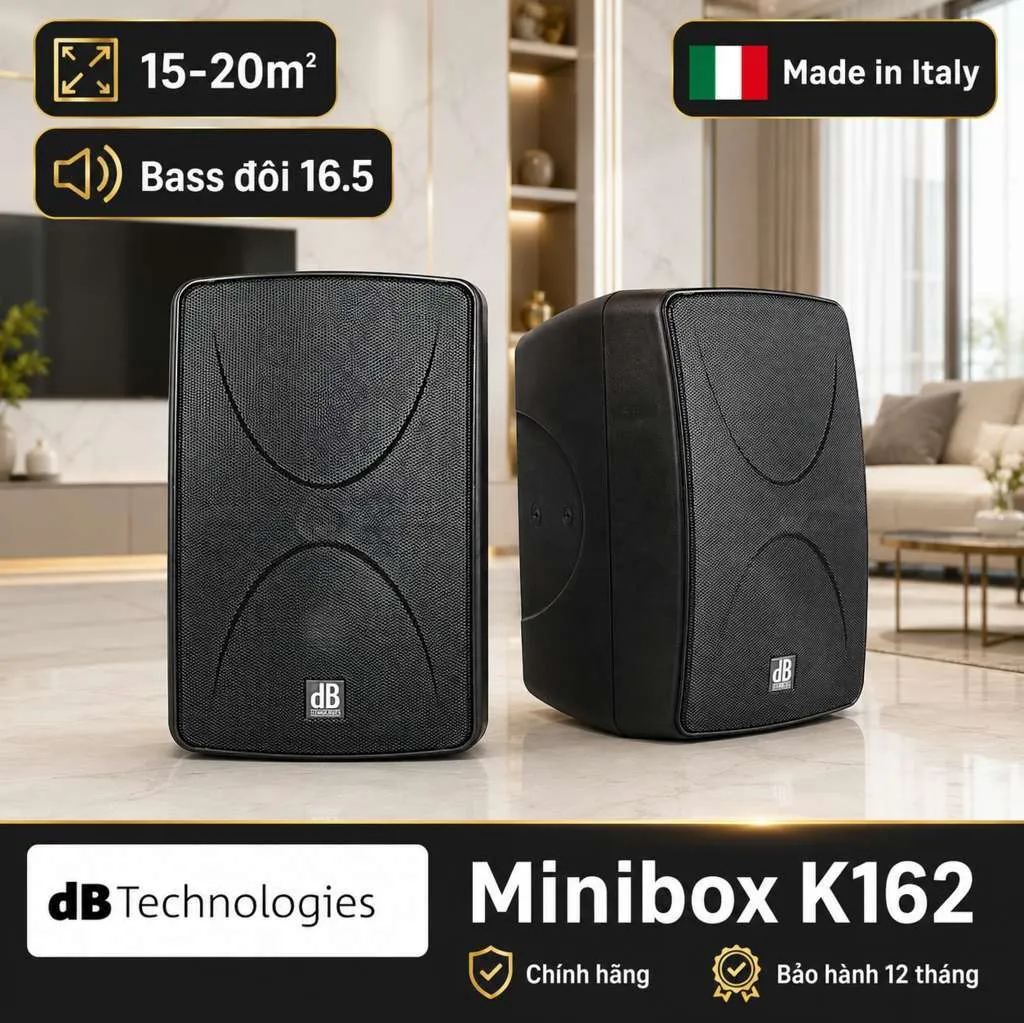 Loa dBTechnologies Minibox K162 (Active, Bass đôi 16.5, Made in Italy) - Hình 1