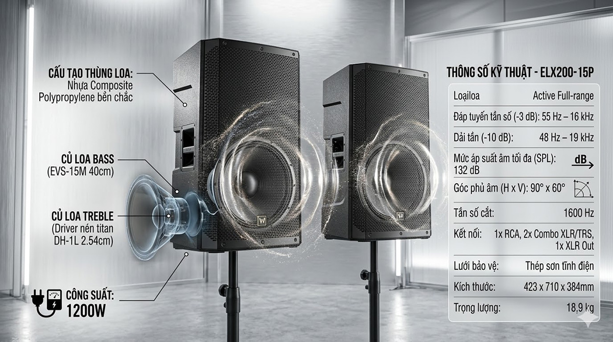 Loa Electro Voice ELX200-15P
