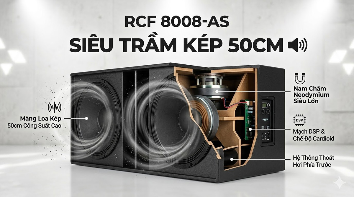 Loa sub RCF 8008-AS