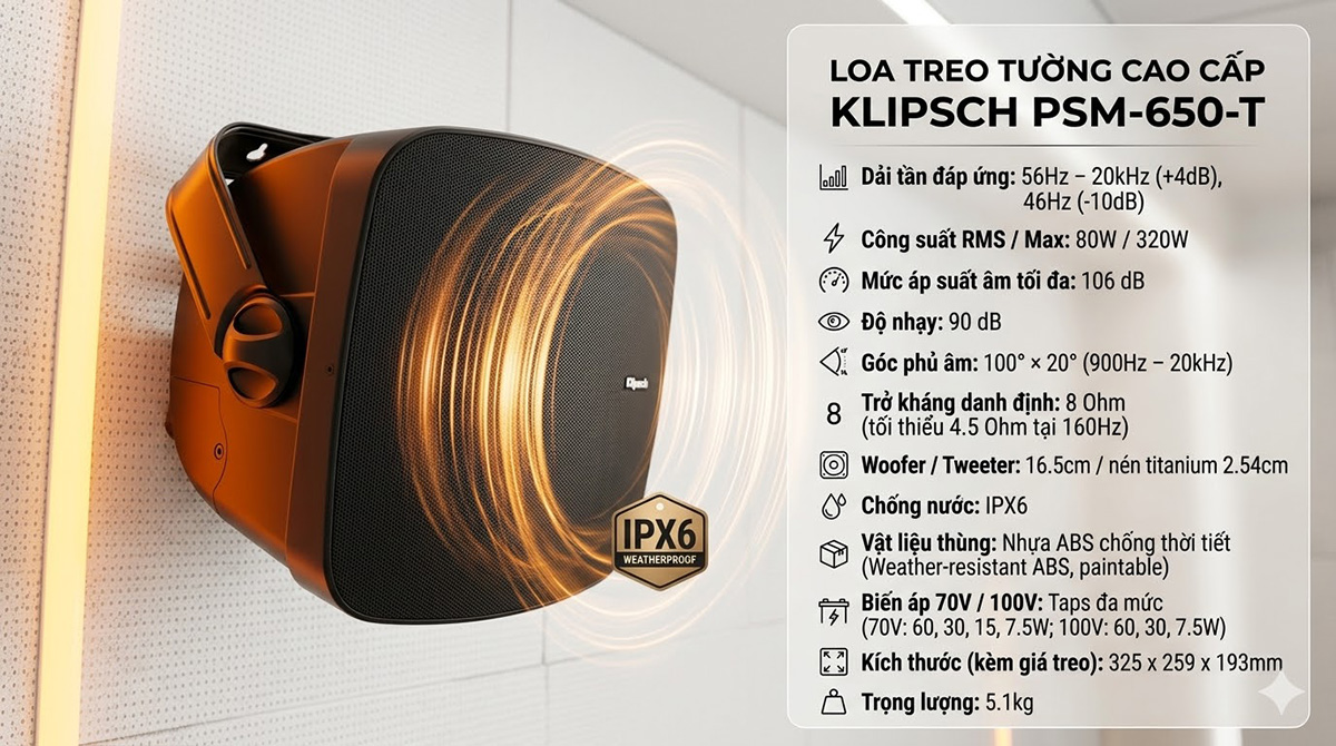 Loa treo tường Klipsch PSM-650-T