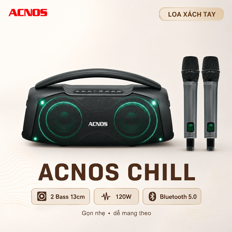Loa xách tay Acnos Chill (Đen)