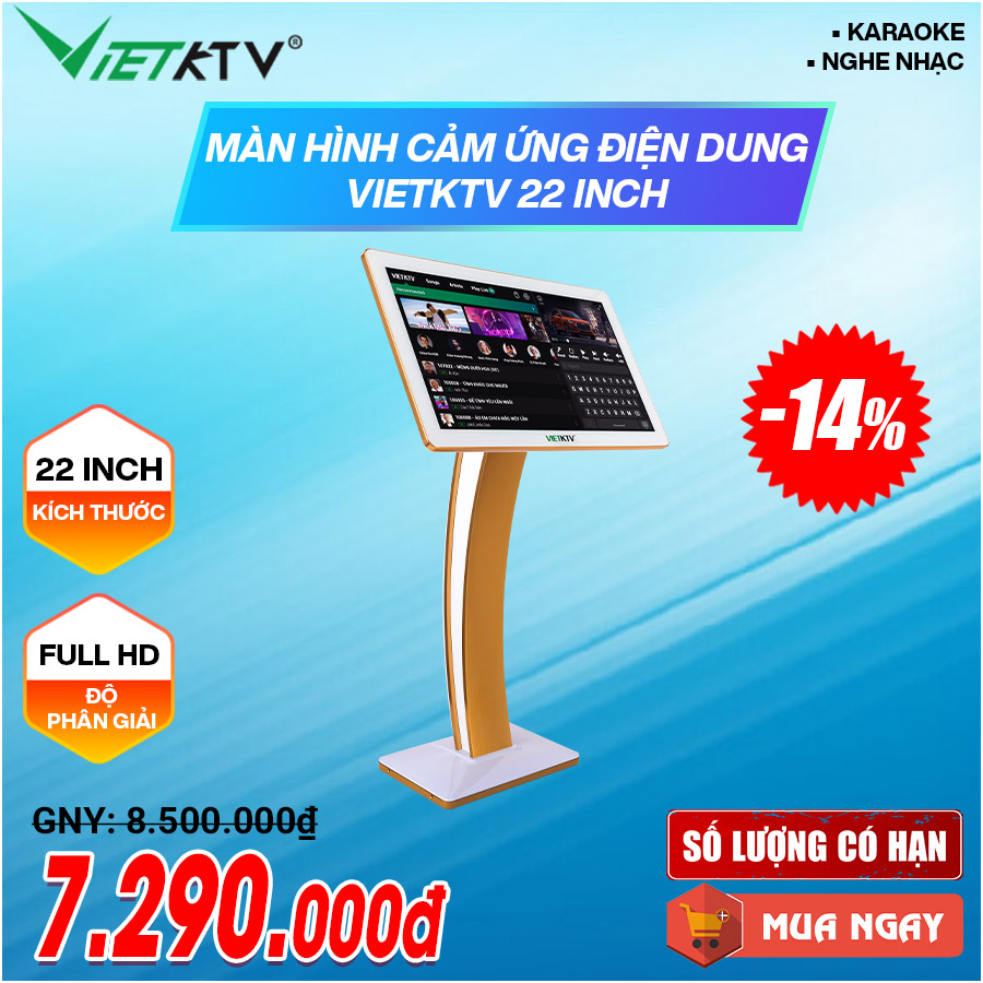 Màn Hình Cảm Ứng Điện Dung VietKTV 22 Inch