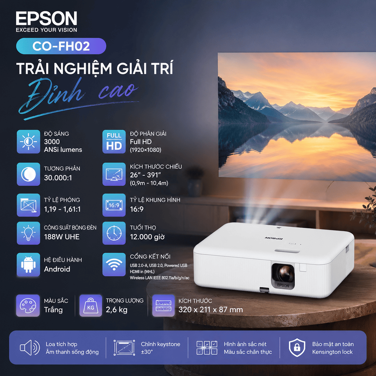 Máy chiếu Epson CO-FH02