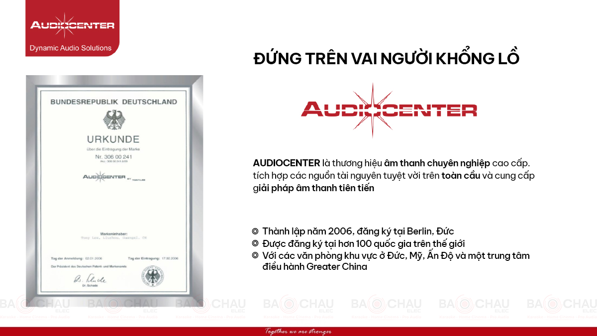 Loa Audiocenter thương hiệu của nước nào?