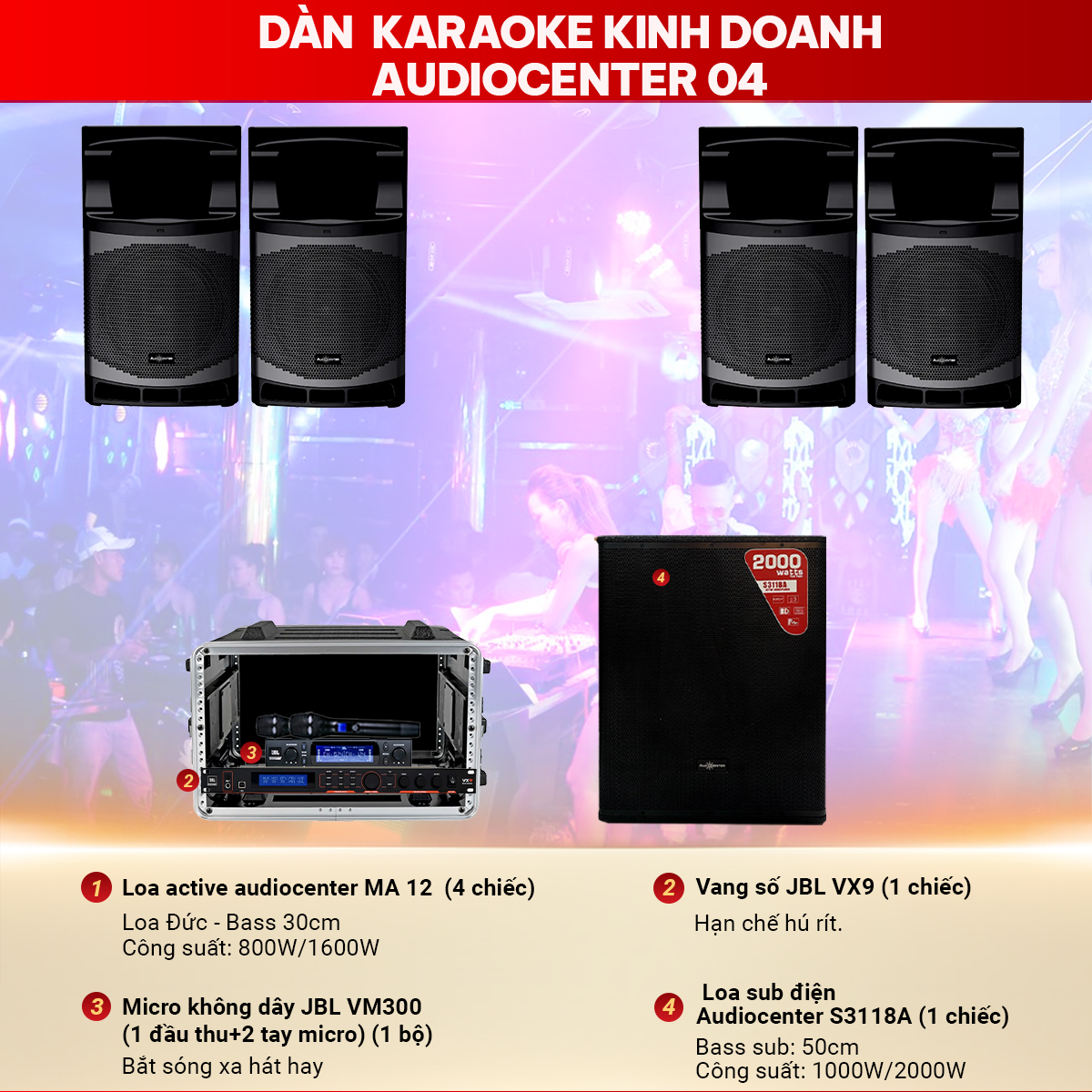 D&agrave;n karaoke kinh doanh Audiocenter 04