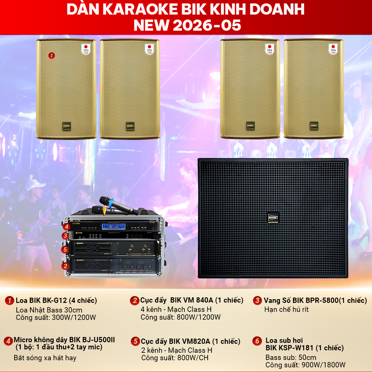 D&agrave;n karaoke BIK kinh doanh New 2026-05