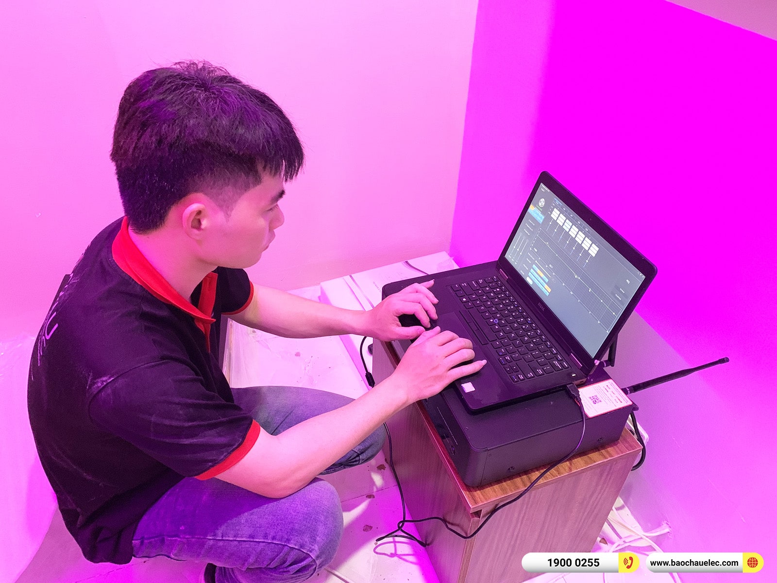 Lắp đặt 10 phòng karaoke box mini cho anh Huân tại Hà Nội (Denon DP-C10, BKSound DKA 5500)