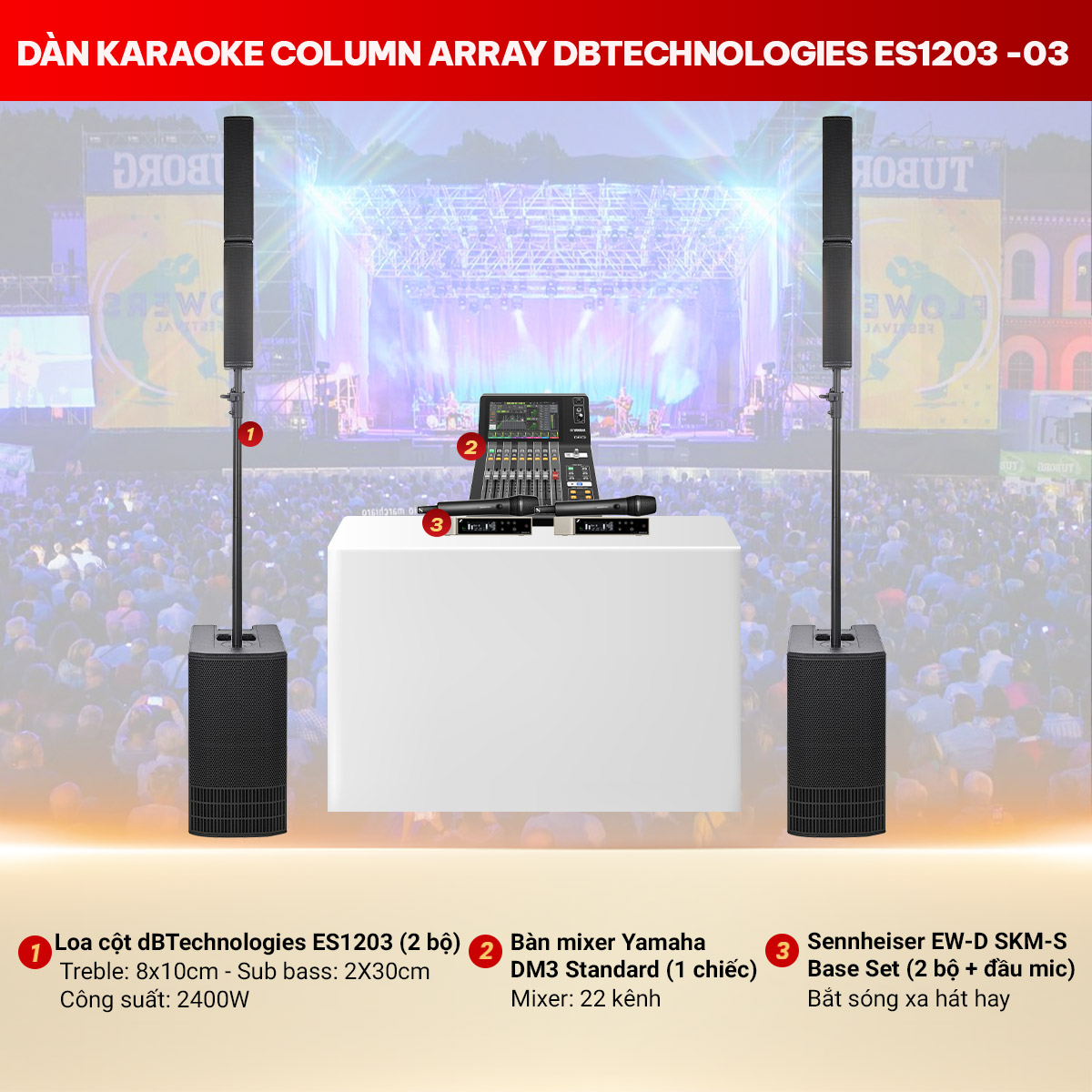 Dàn karaoke Column Array dBTechnologies ES1203 - 03
