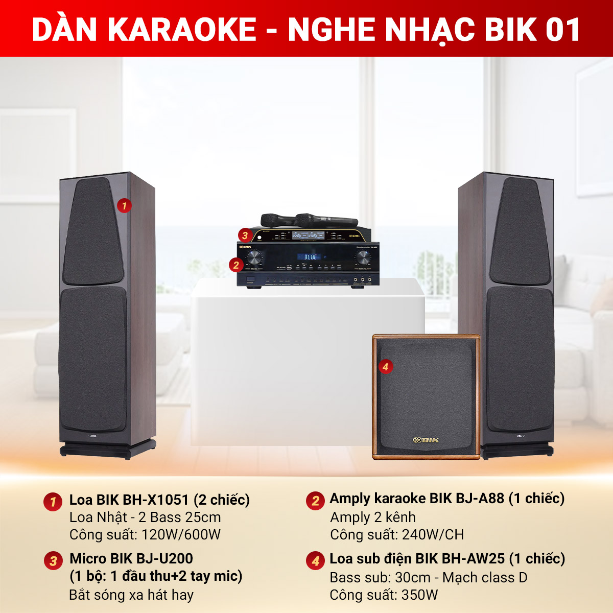Dàn Karaoke - Nghe Nhạc BIK 01