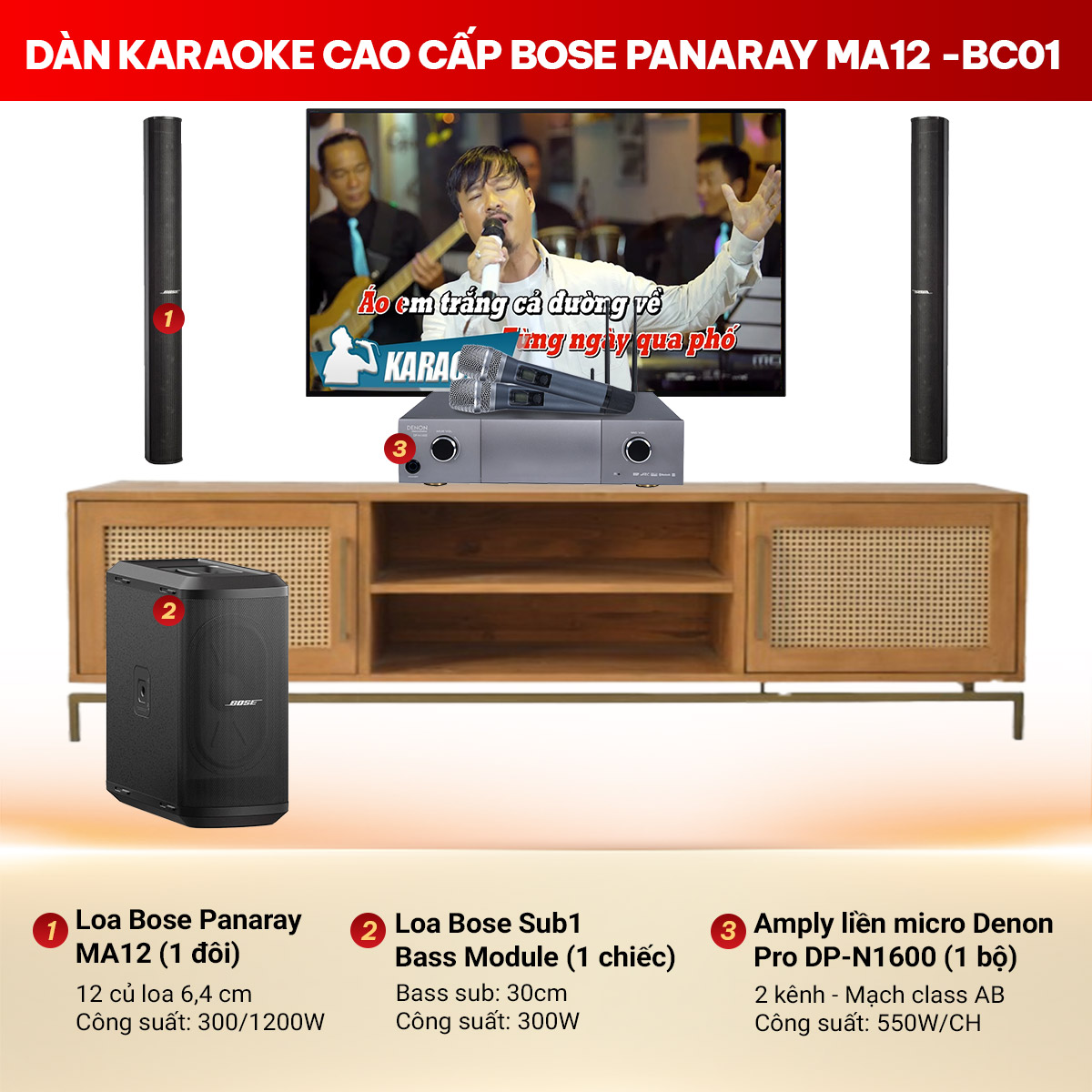 Dàn Karaoke Cao Cấp Bose Panaray MA12 - BC01