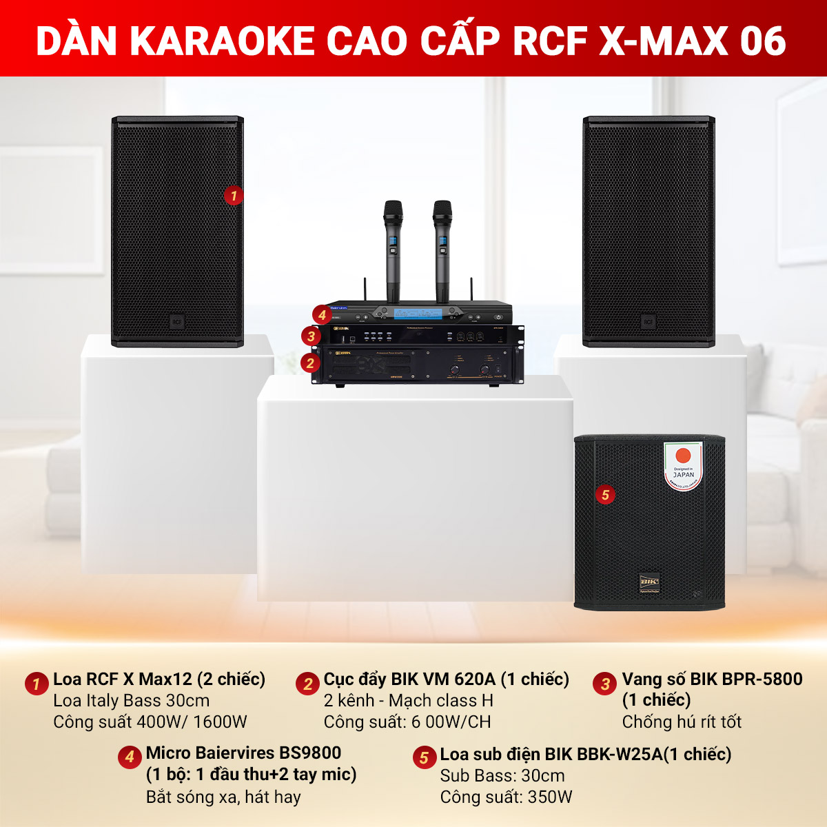 Dàn karaoke cao cấp RCF X-MAX 06