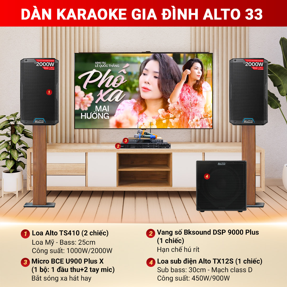 Dàn karaoke gia đình Alto 33