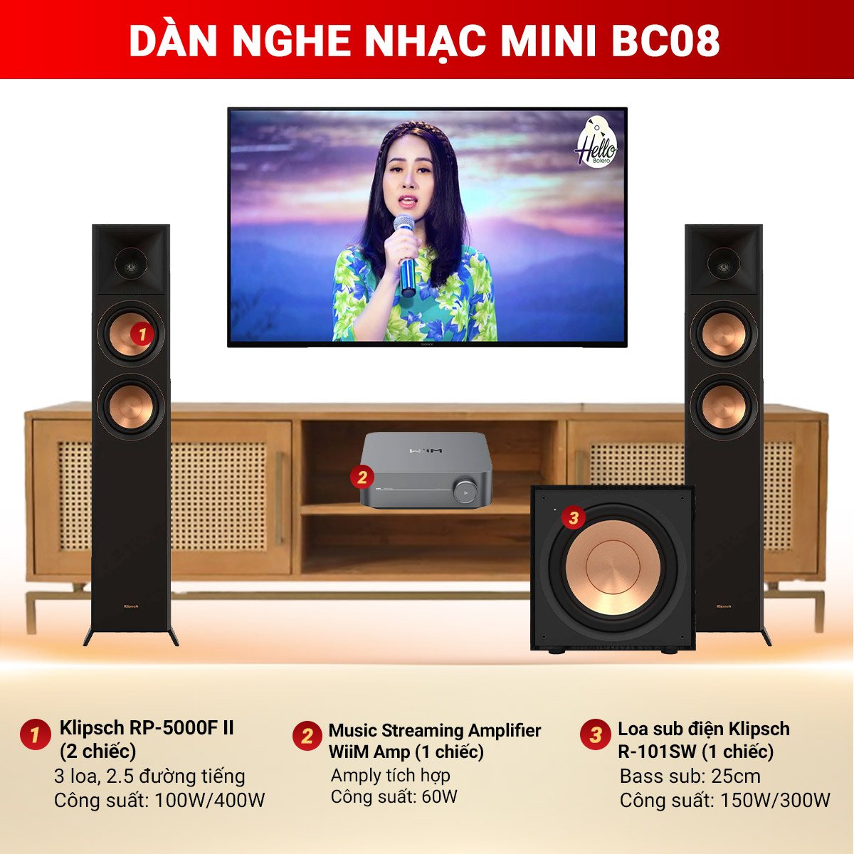 Dàn nghe nhạc mini BC08