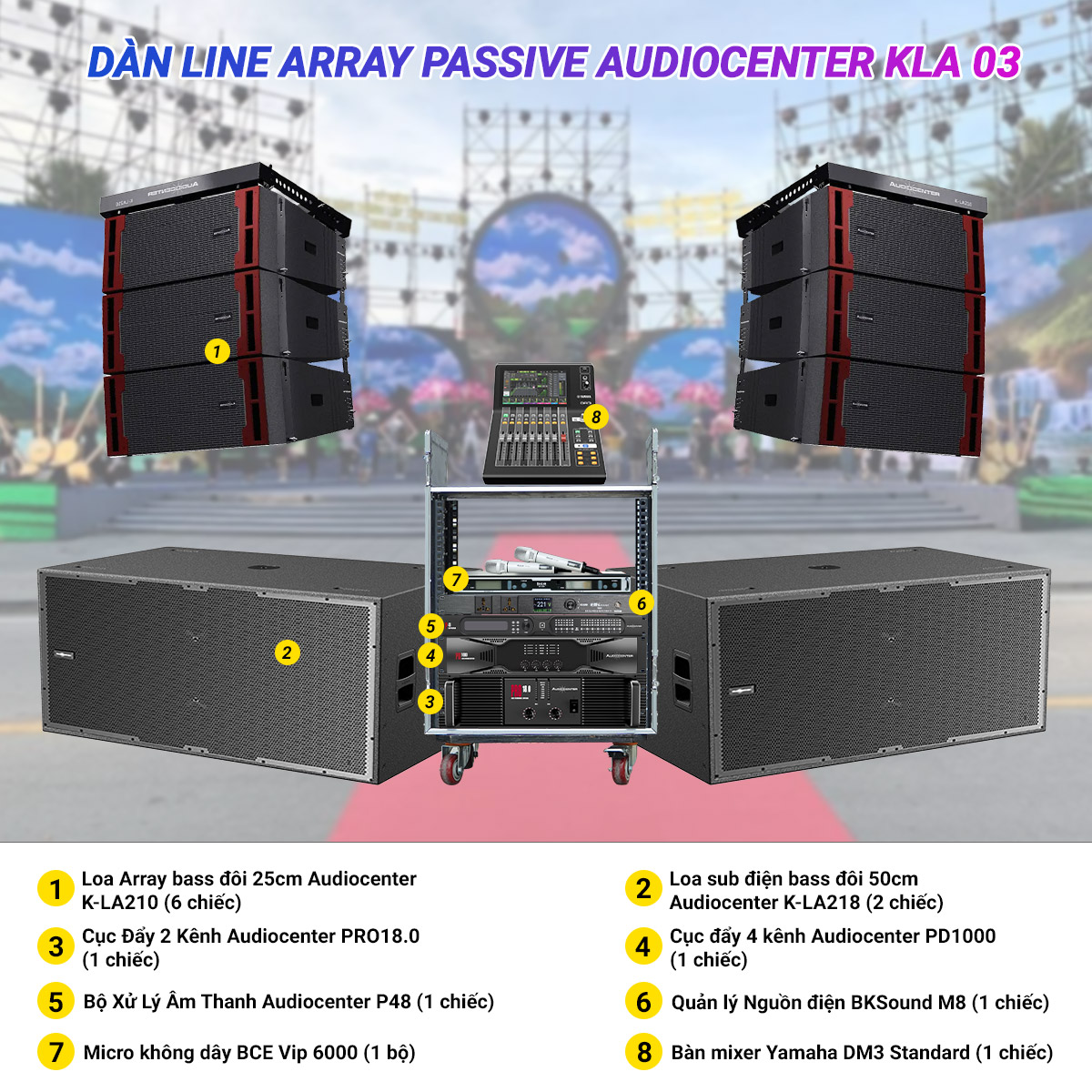 Dàn Line Array Passive Audiocenter KLA 03