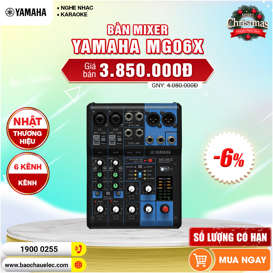 bàn mixer yamaha mg06x