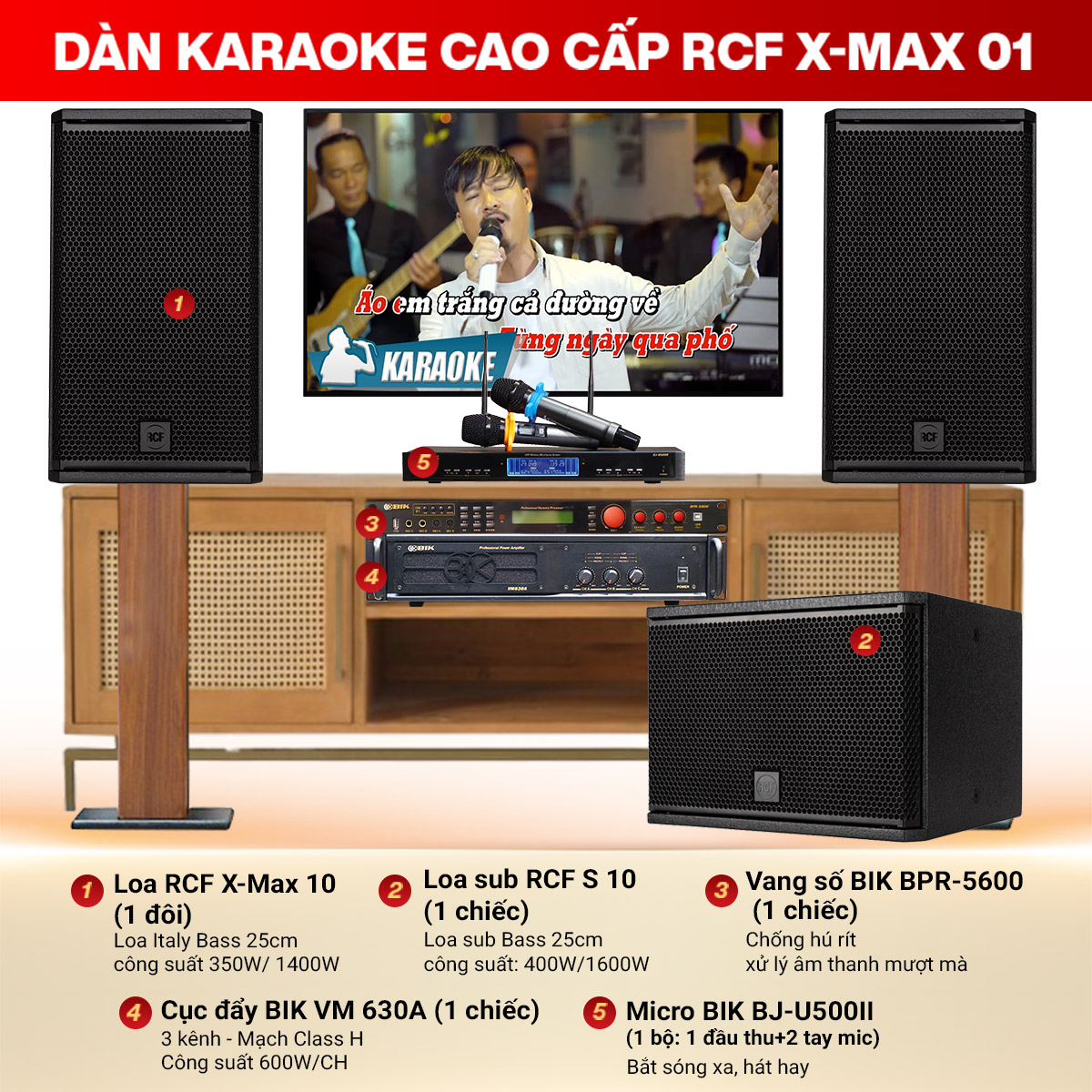 Dàn karaoke cao cấp RCF X-MAX 01