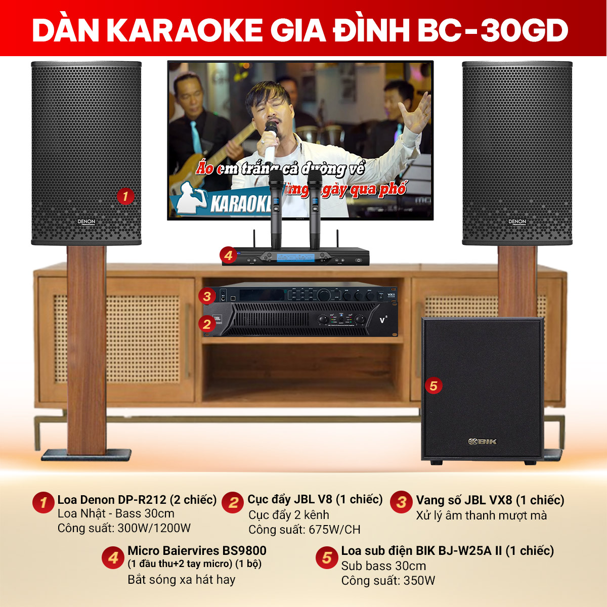 Dàn karaoke gia đình BC-30GD