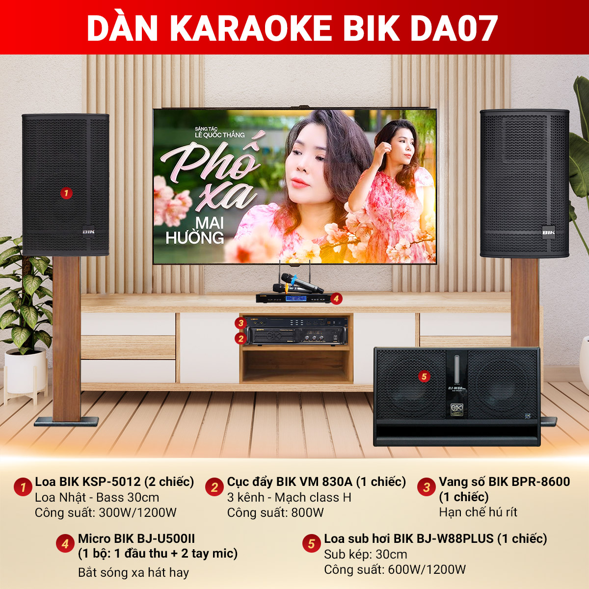 Dàn karaoke BIK DA07
