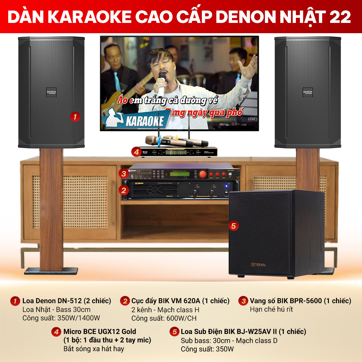 Dàn karaoke cao cấp Denon Nhật 22