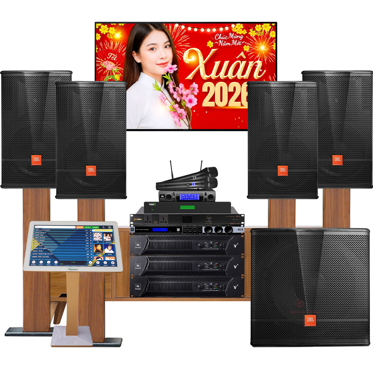 D&agrave;n karaoke đồng bộ full JBL 13