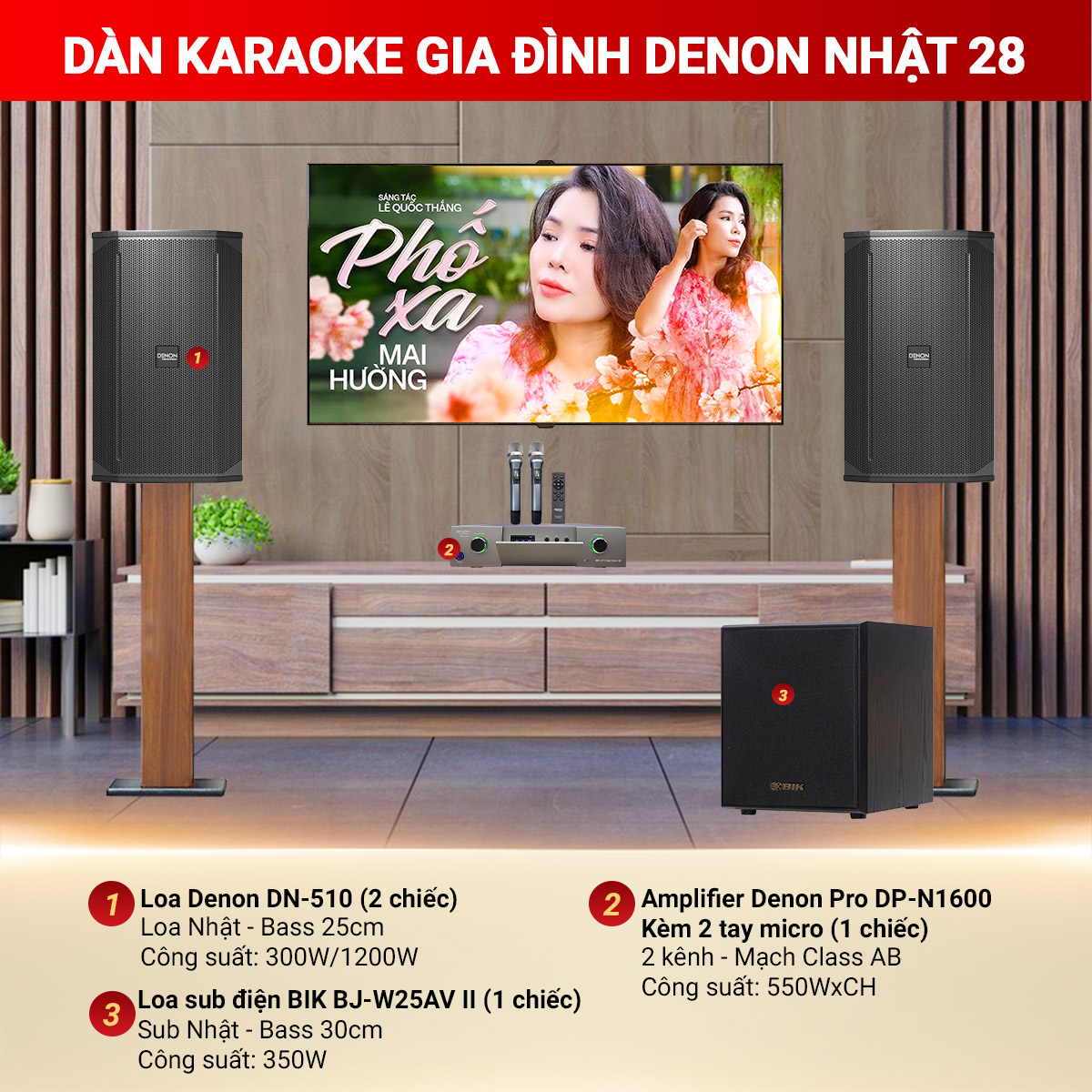 Dàn karaoke gia đình Denon Nhật 28