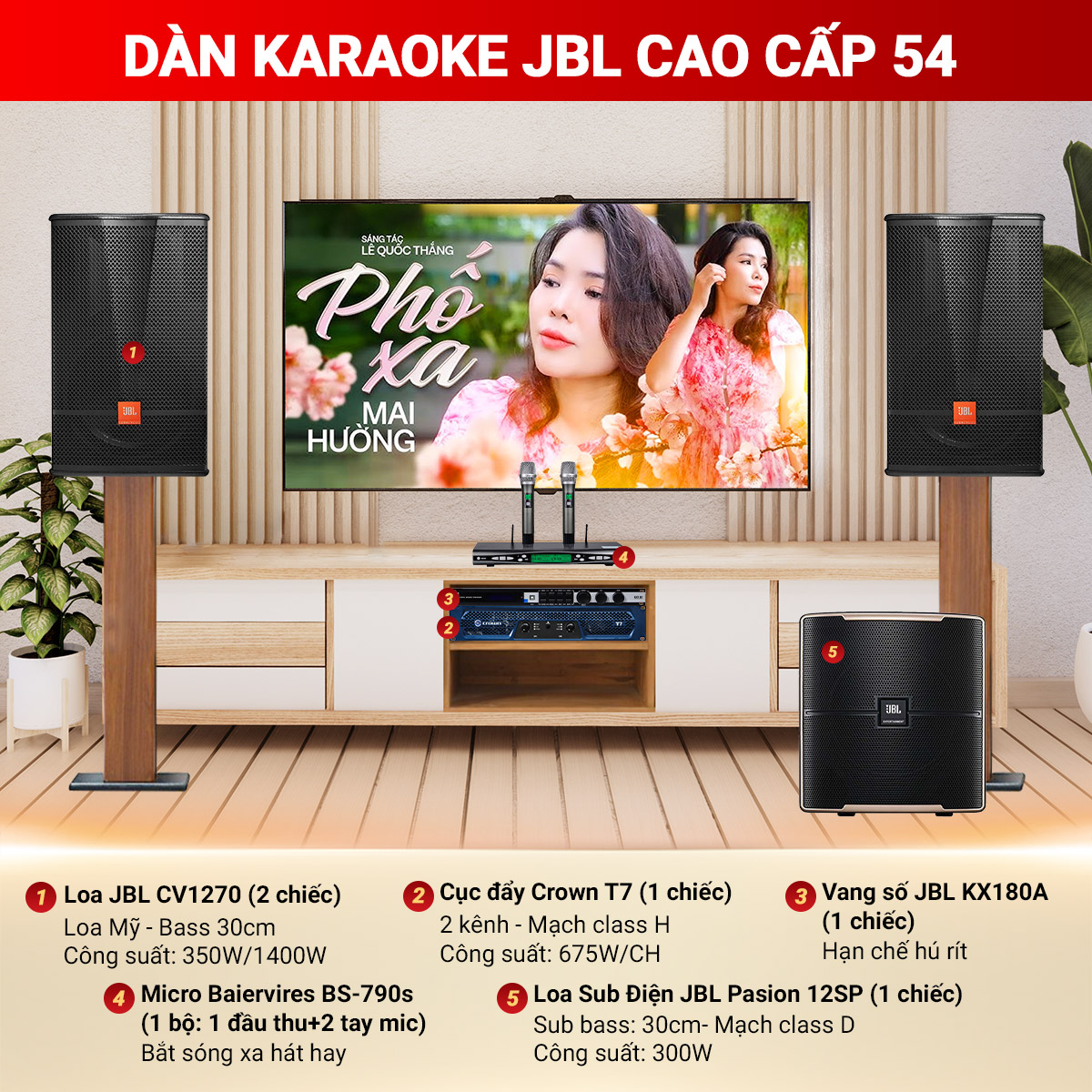 Dàn karaoke JBL cao cấp 54