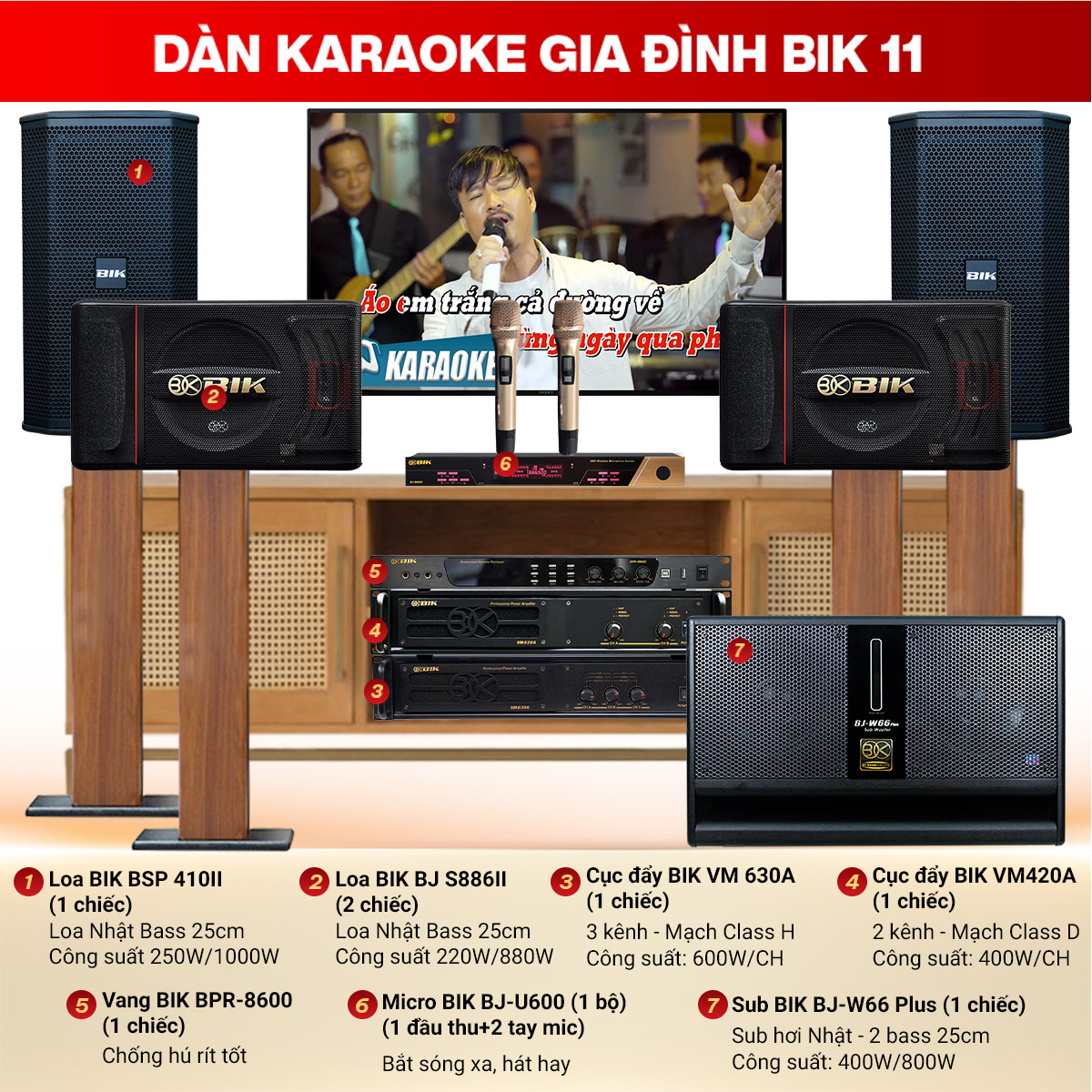 Dàn karaoke gia đình BIK 11