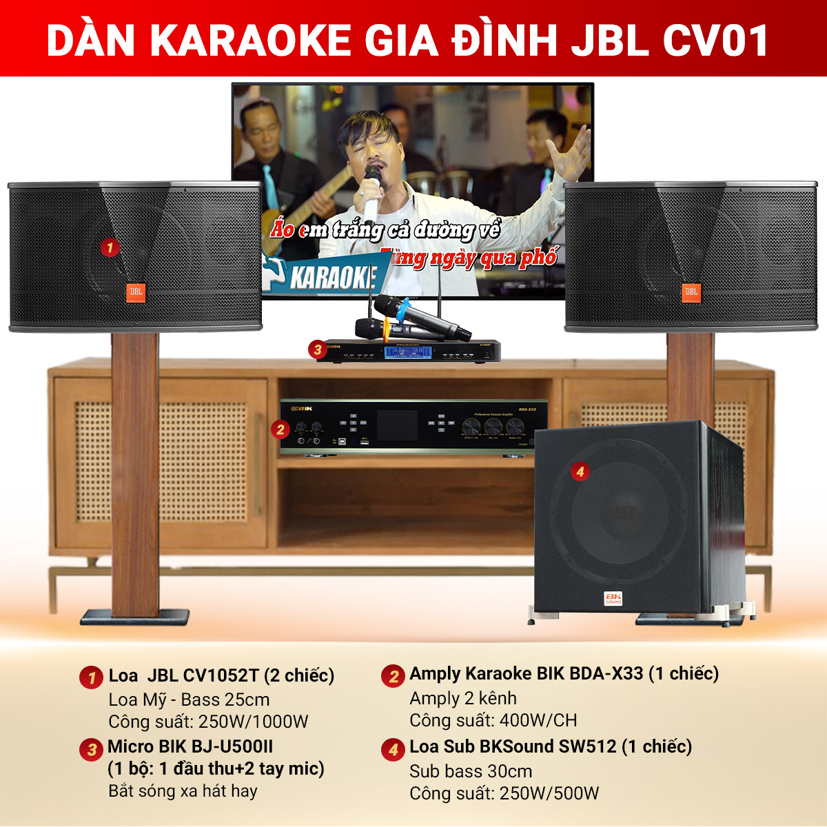 dàn karaoke gia đình JBL CV01