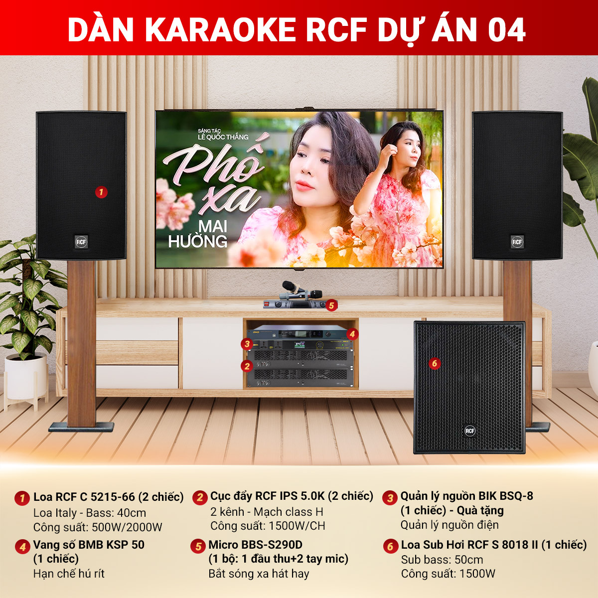 Dàn karaoke RCF dự án 04
