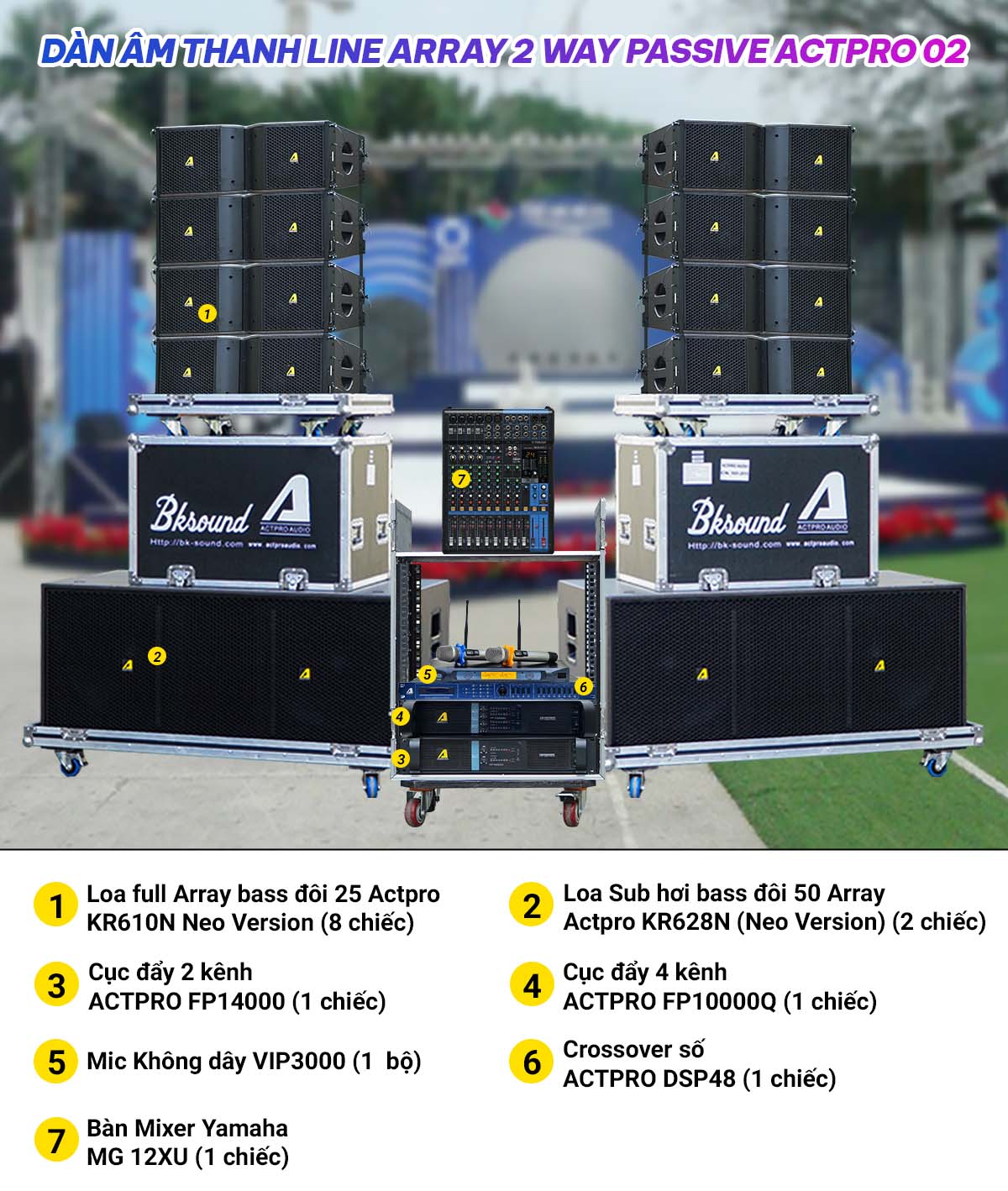 Dàn âm thanh Line Array Passive Actpro 02