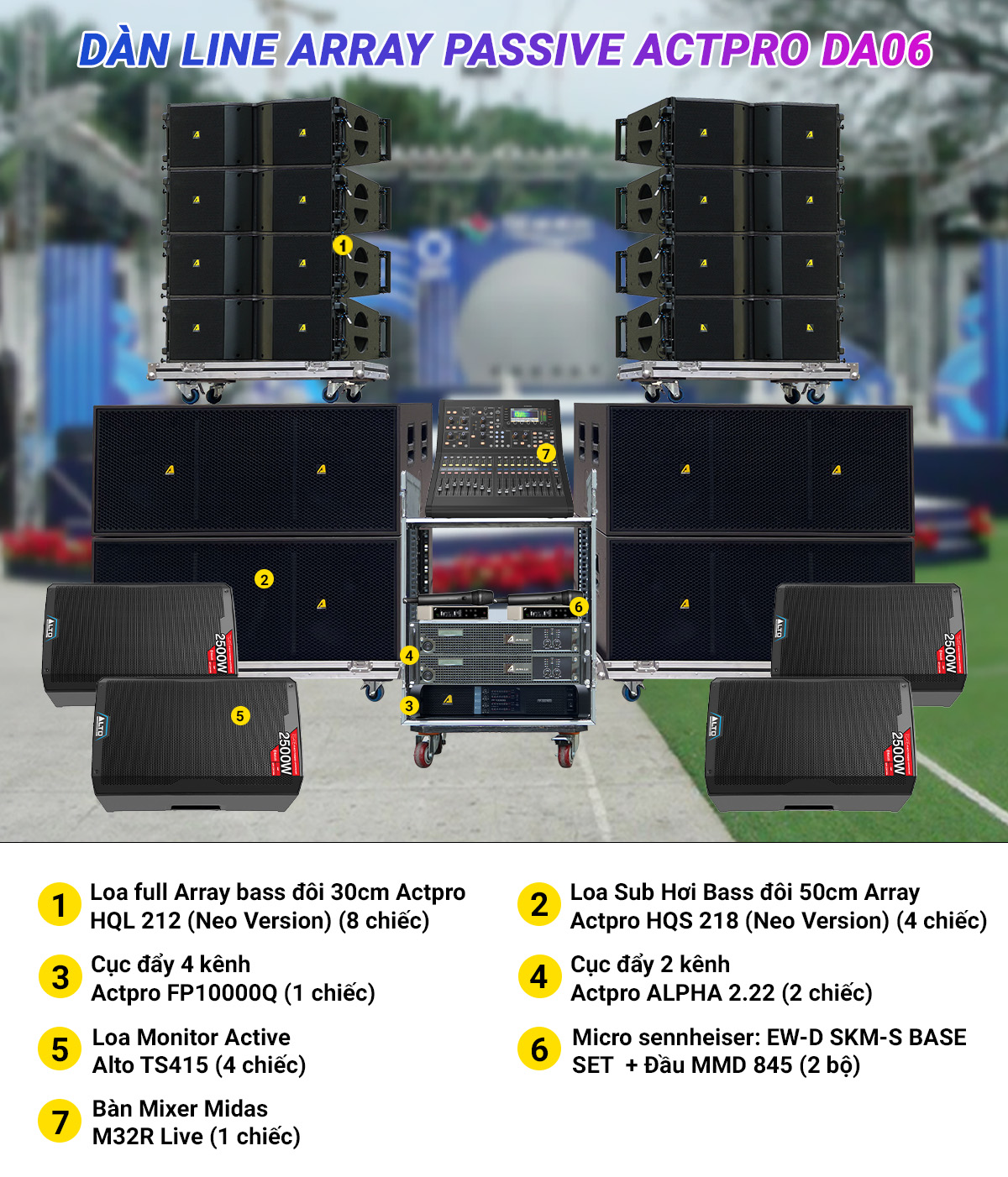 Dàn Line Array Passive Actpro DA06