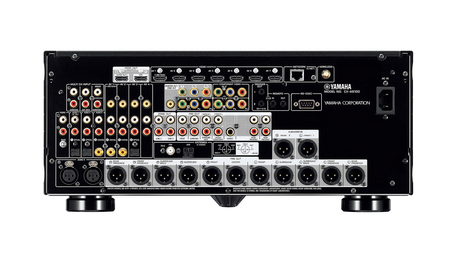 Amply Yamaha CX A5100 mặt sau