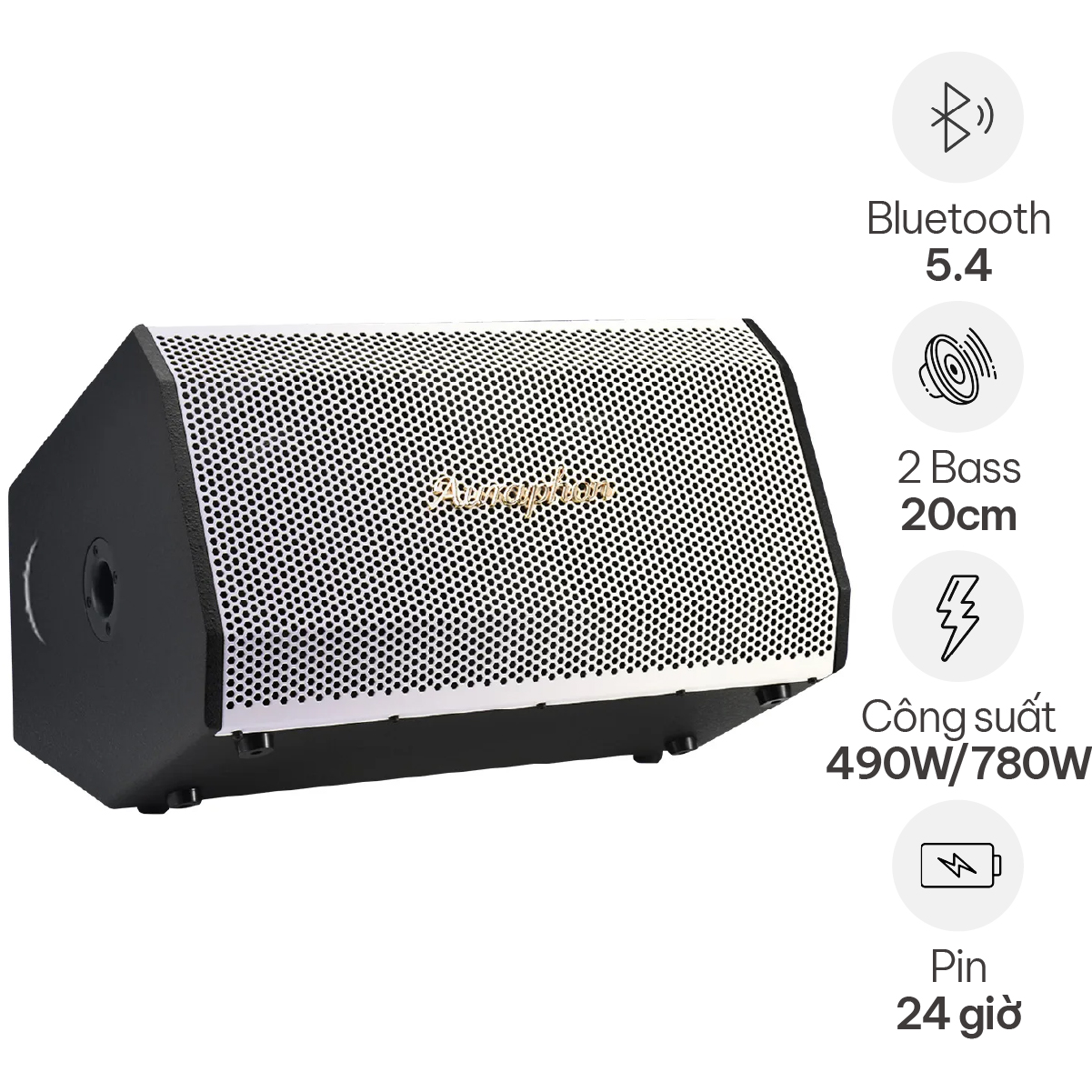 Loa di động Auraphon MS7 (Bass đôi 20cm, 490W, Bluetooth 5.4, Có Pin)