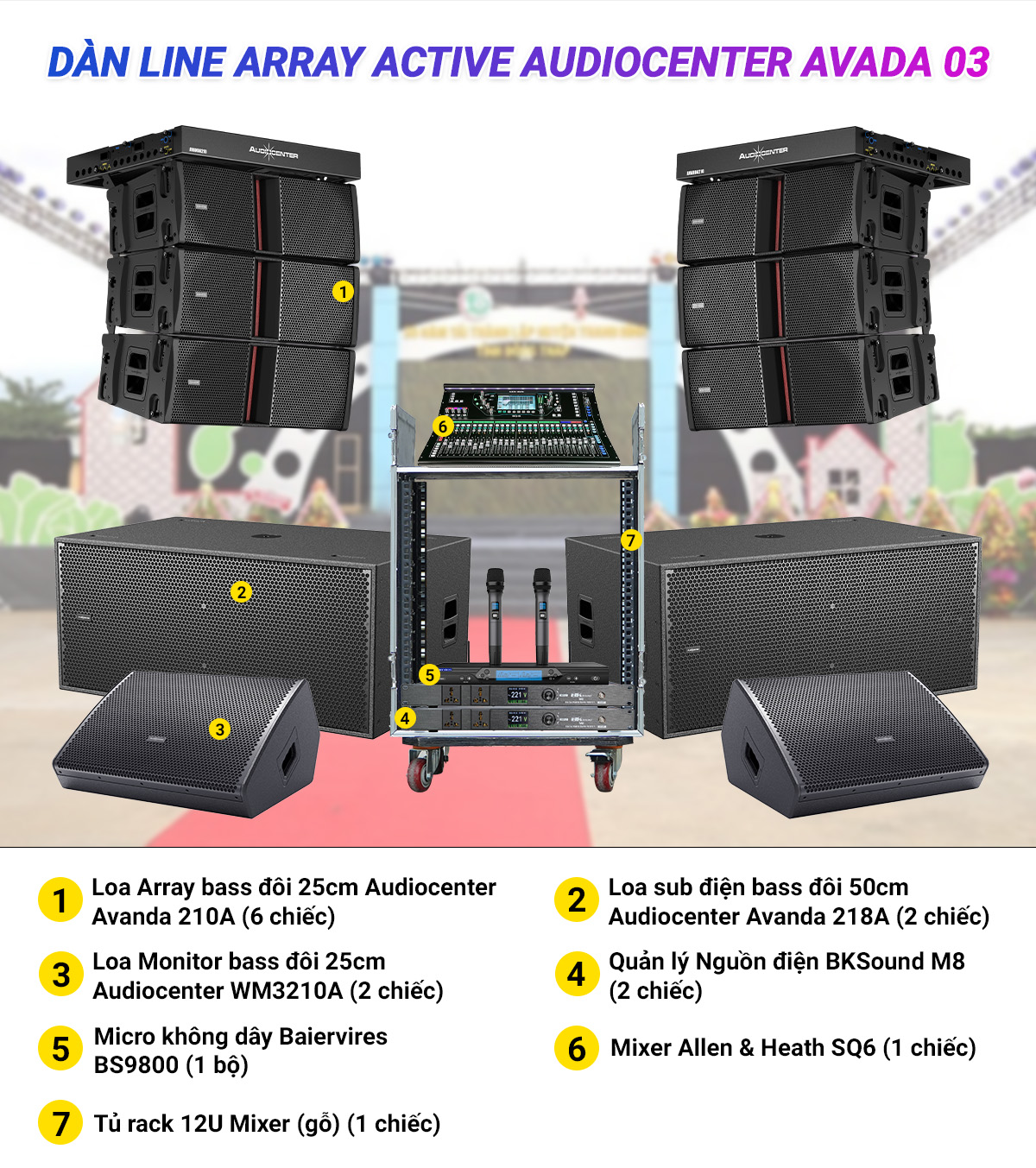 Dàn Line Array Active Audiocenter Avanda 03