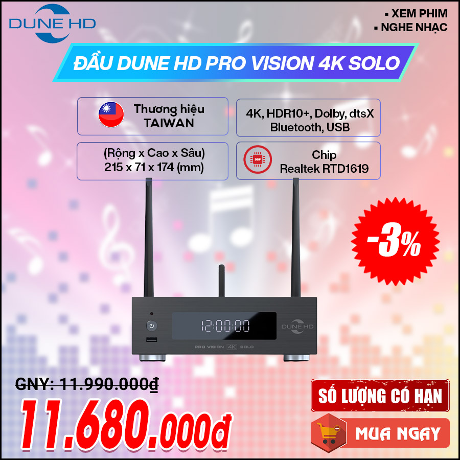 Đầu Dune HD Pro Vision 4K Solo