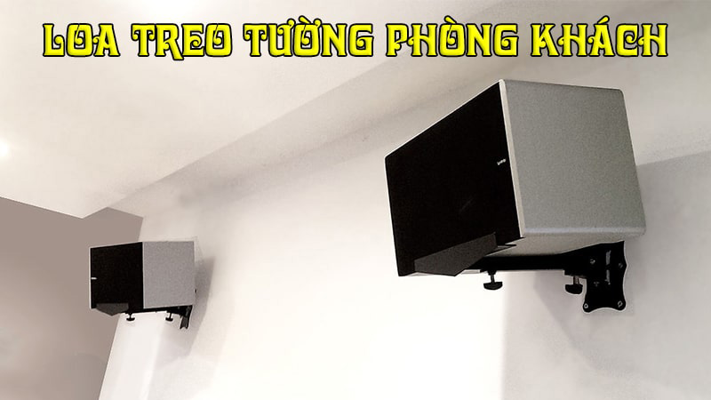 loa treo tường được lựa chọn lắp đặt cho phòng khách