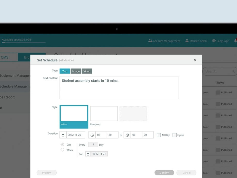 M&agrave;n H&igrave;nh Tương T&aacute;c BenQ RM7503A