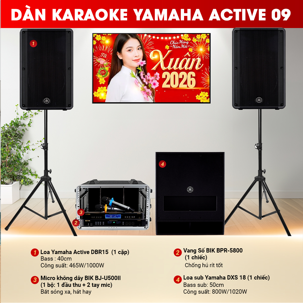 D&agrave;n Karaoke Yamaha Active 09