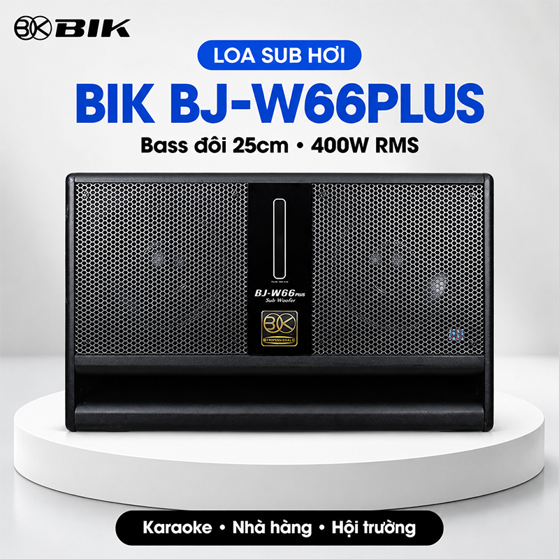 Loa Sub hơi BIK BJ-W66PLUS (Đen)