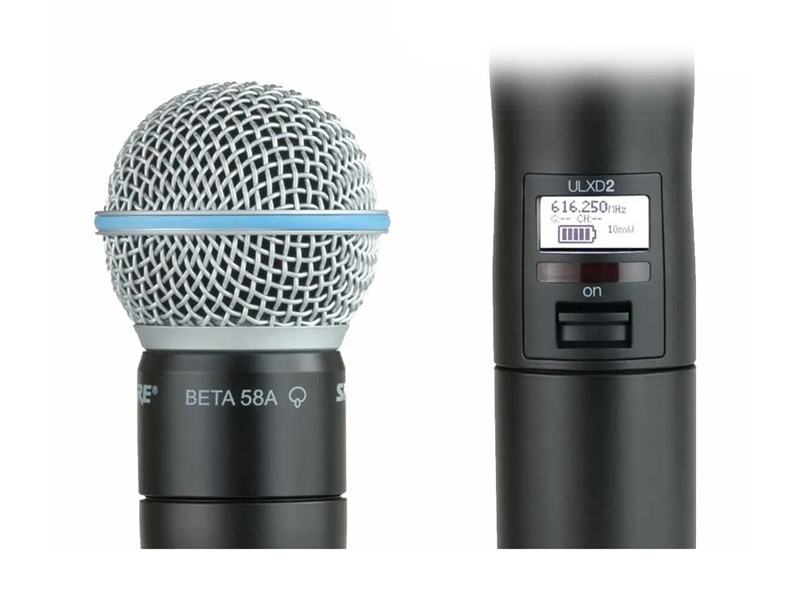 Bộ phát cầm tay với đầu micro Shure ULXD2/B58