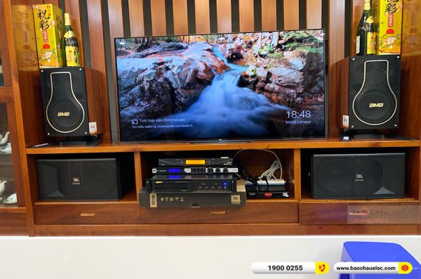 Lắp đặt, nâng cấp combo cục đẩy – vang số cho anh Cẩn tại Long An (BIK VM840A, JBL KX180A) 
