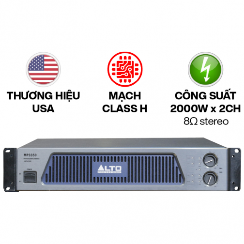 Cục đẩy công suất 2 kênh Alto MP 3350 (Nguồn xung, Class H, 2000W)