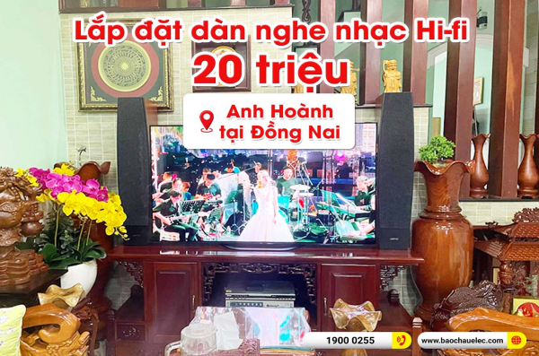 Lắp đặt Loa nghe nhạc Jamo C97II trị giá khoảng 20 triệu cho anh Hoành tại Đồng Nai