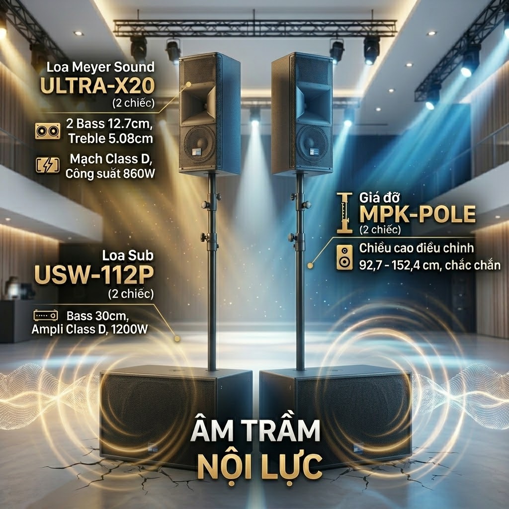 Combo Loa Meyer Sound ULTRA-X20 + sub USW-112P