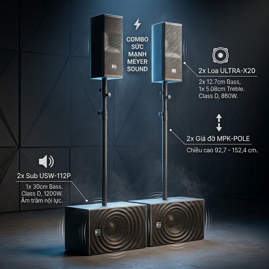 Combo Loa Meyer Sound ULTRA-X20 + sub USW-112P