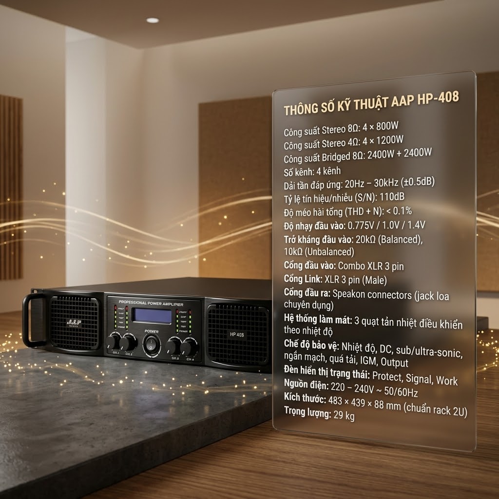 cục đẩy c&ocirc;ng suất AAP HP-408