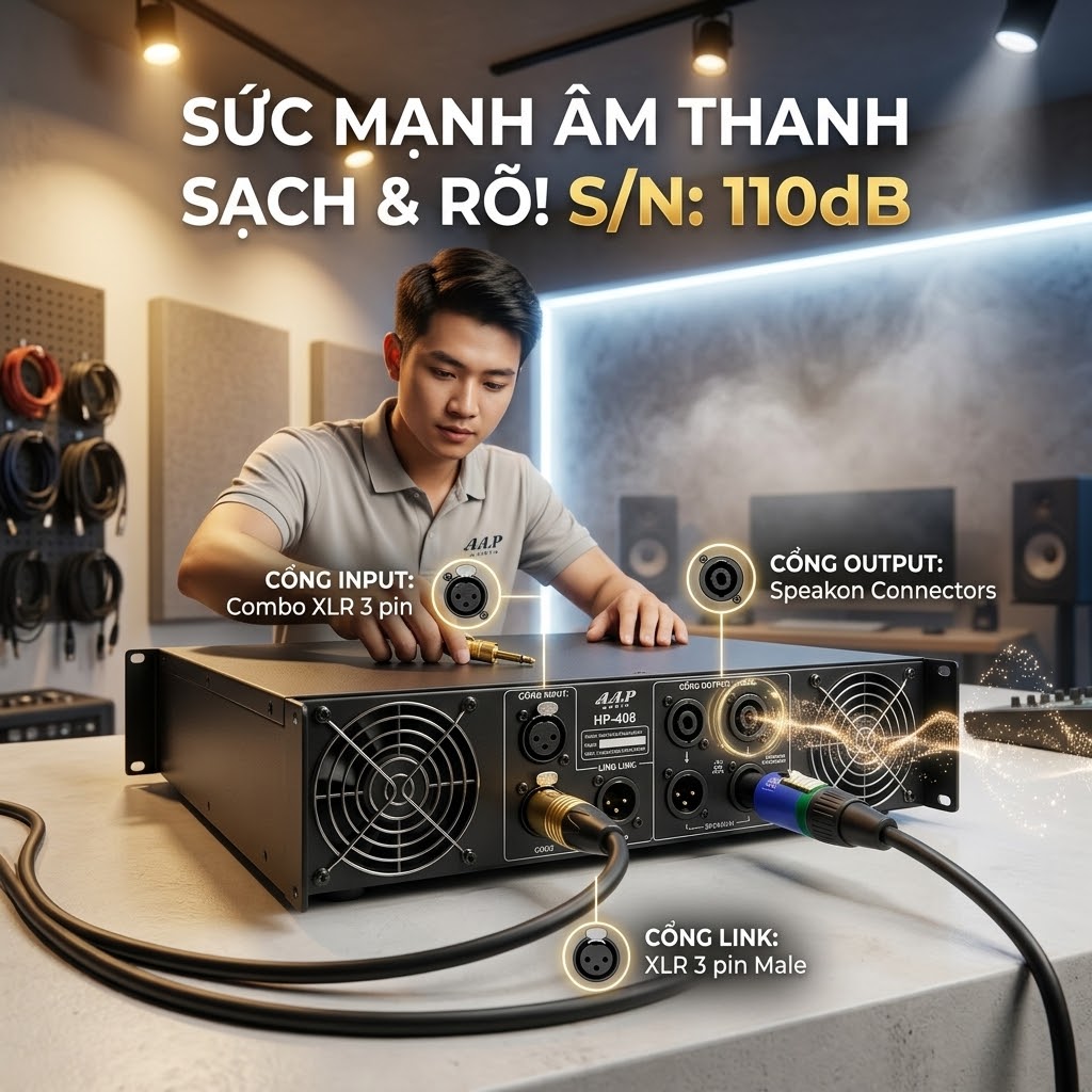 cục đẩy c&ocirc;ng suất AAP HP-408