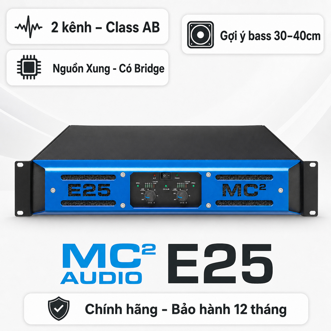Cục đẩy công suất MC2 Audio E25 (Đen)